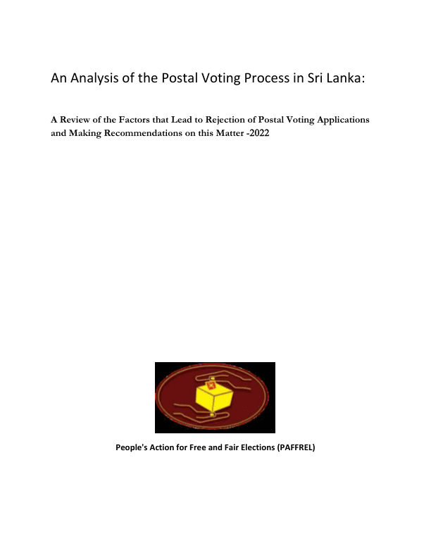 – Final Report of postal voting process – English
